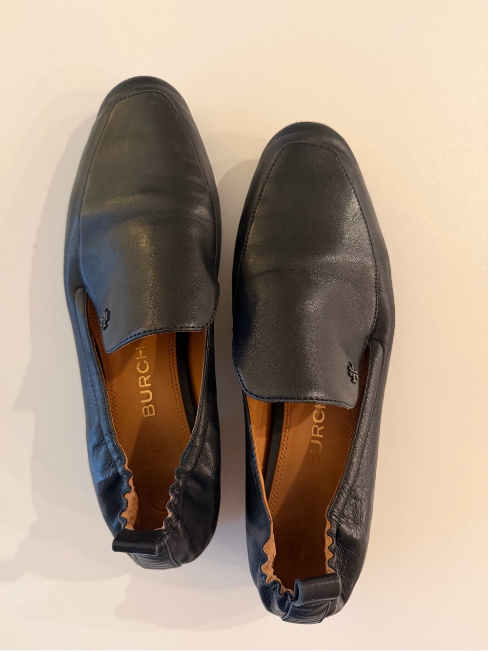 Tory Burch Kira Stretch Black Leather Loafers